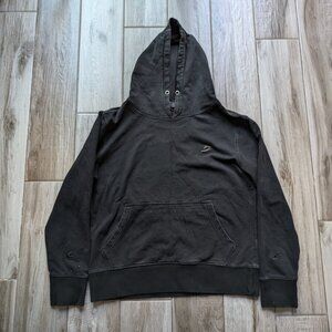 BOXRAW Lineal Oversized Hoodie • Size M • Black stretch fleece